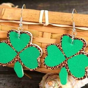St Patrick's Day Clover Earrings